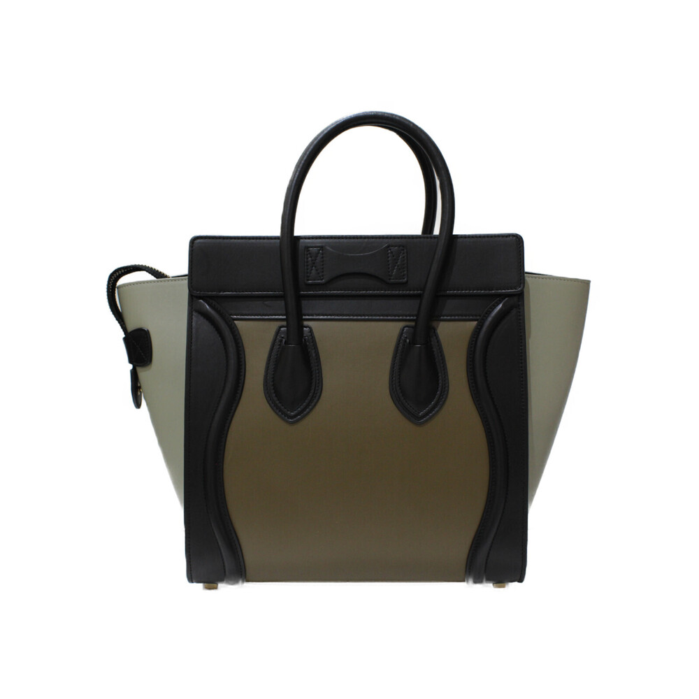 Celine Luggage Leather Handbag Black Gray Brown bag classic - Picture 4 of 7